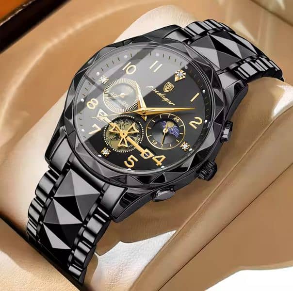 Luxury Watch Men Stainless Steel Man Quartz Waterproof 0