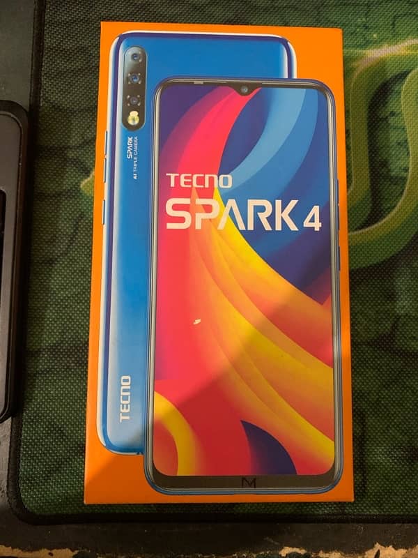 Tecno spark 4 With Complete Box 0