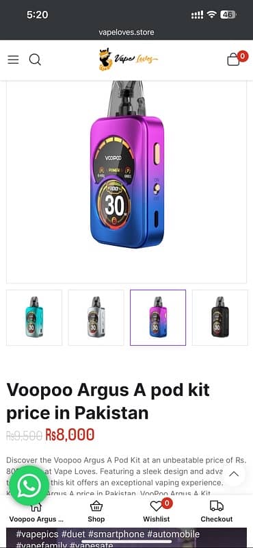 voopoo argus vape 4