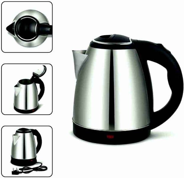 2L Electric Kettle Stainless Steel 220 1500W Power 360 Degree 1