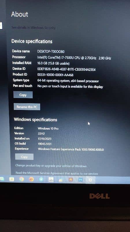 Dell Inspiron I7 7th Generation (Urgent sell) 4