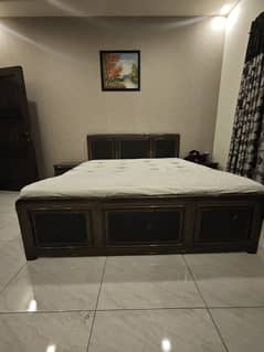 Deco paint bed set+2 side tables+dressing table+mirror