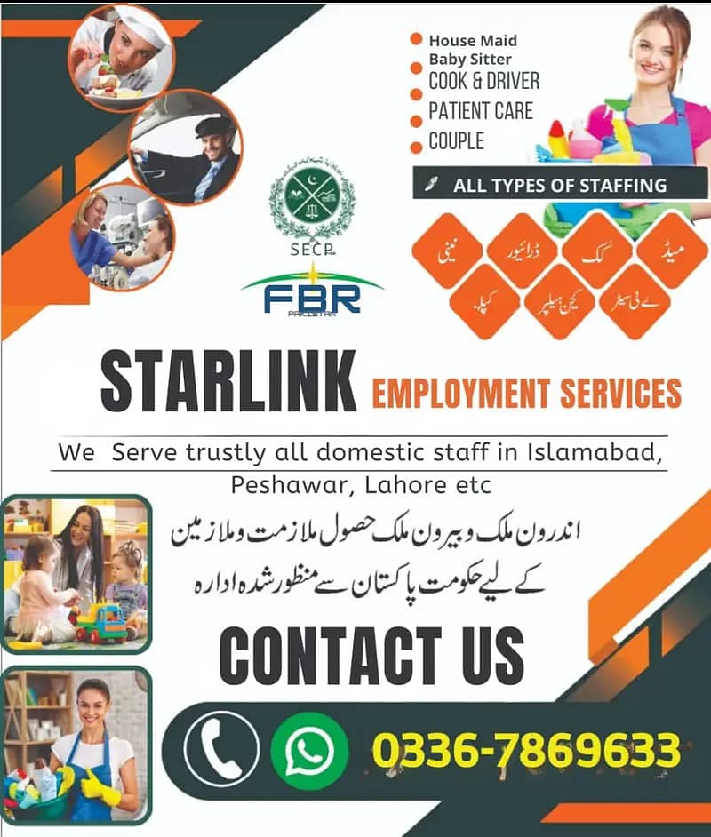 Chef, Cook, Pakistani Food, Chinese Cook, Kitchen Helper , House Maid 0