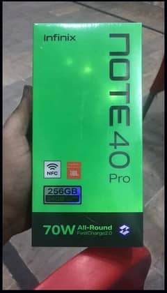 Infinix note 40 pro 12/256 Box pack non active contact 03452502539