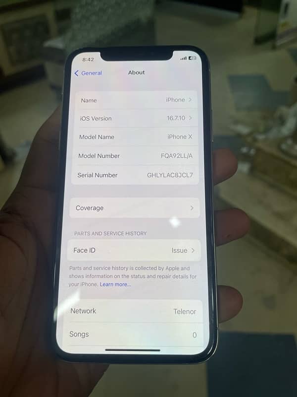 iPhone X 256 gb PTA approve 1