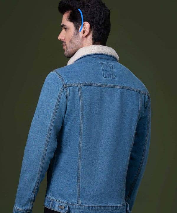 mens stitched denim jacket 0