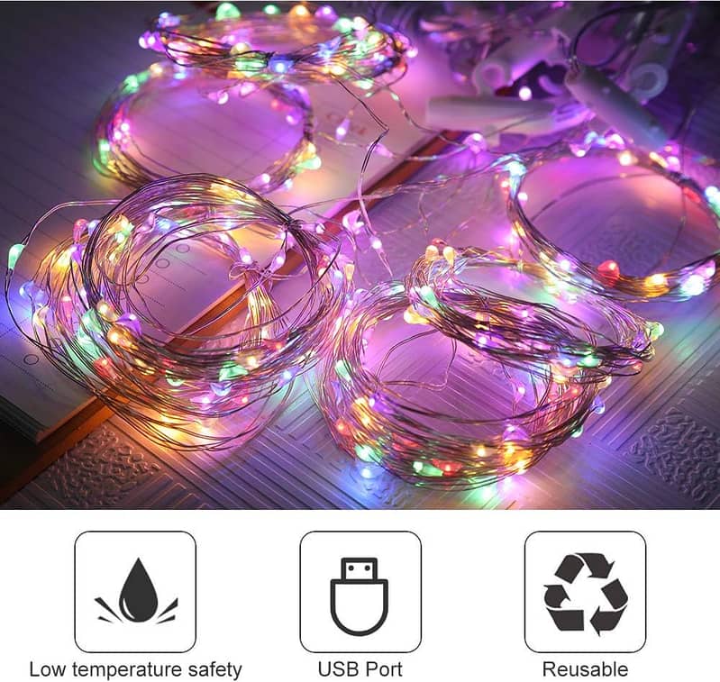 Fairy RGB Led String Lights with Remote16 Colors Changing USB Powered 7