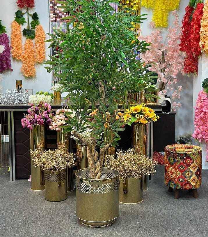 Stainless Steel and Golden Steel Planter Pot and Vases 7