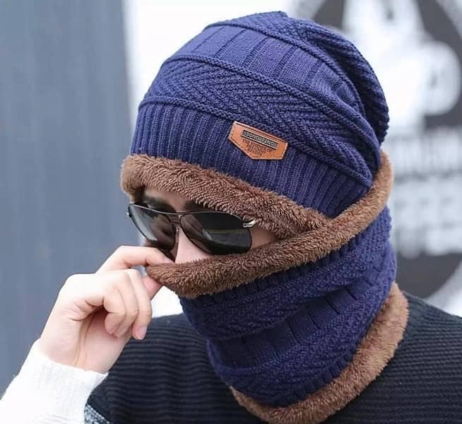 Woolen Cap with Neck Warmer 0