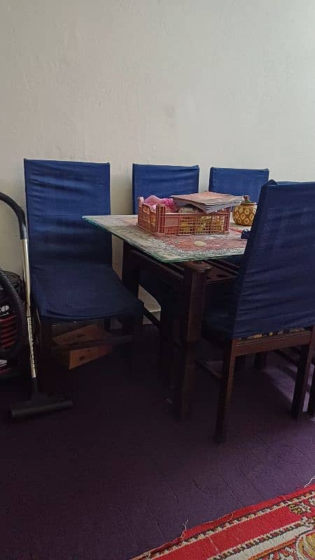 dining table with 6 chairs and 6 chair cover for free 0