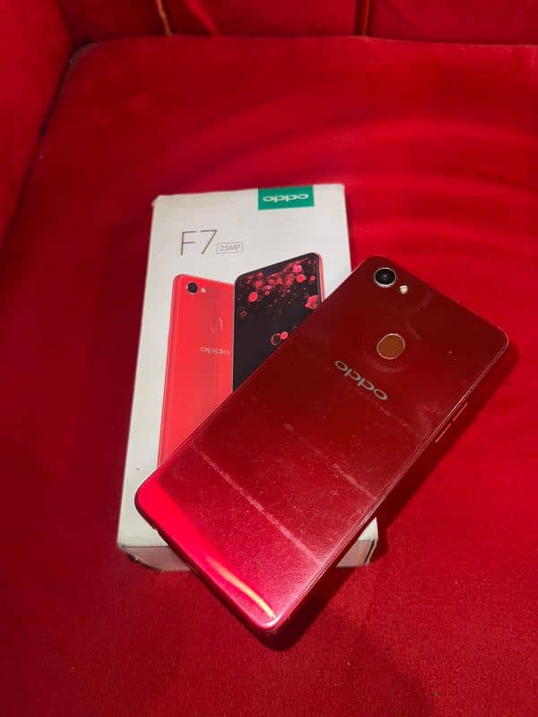 oppo F7 4 64 box 10 by 10 condition home use . . 1