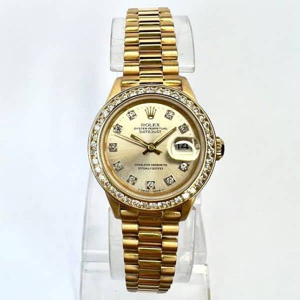 Rolex Oyster Perpetual Datejust yellow Gold Diamond watch 0