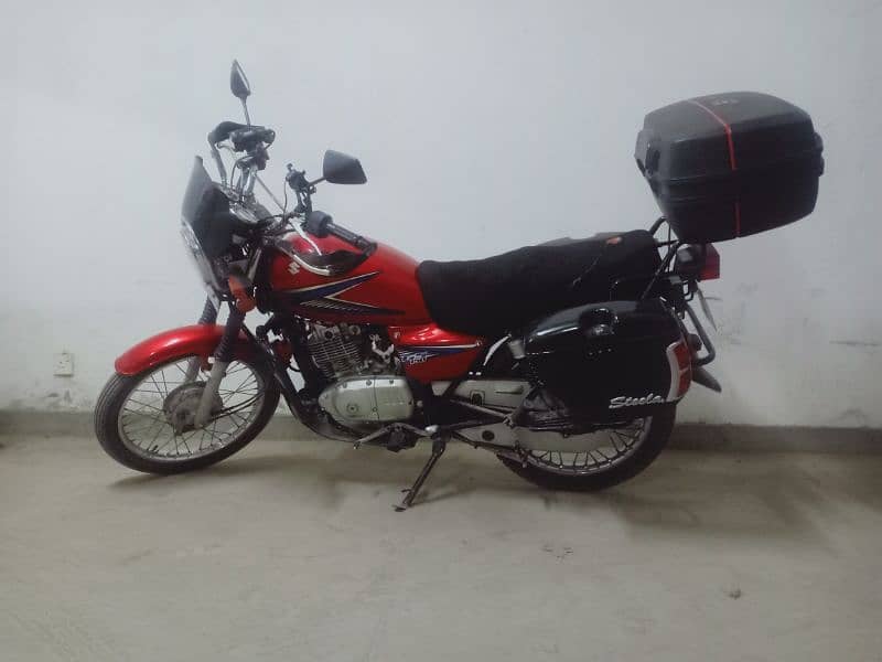 Suzuki GS 150 almost new as very rarely used fully loaded for touring 12