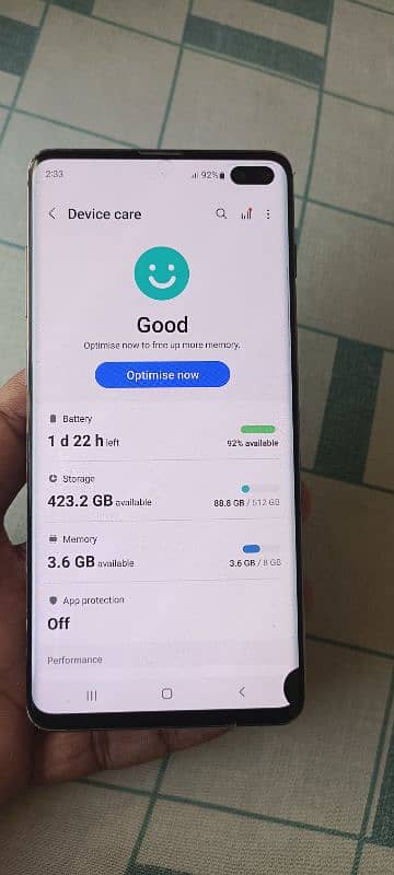 Samsung S10 + 8gb ram and 512gb Dual sim. 1