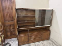 Wooden Showcase Rs 18,000.