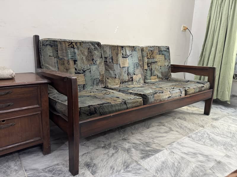 Wooden Sofa for sale. Used Like New. Rs 18,000 2