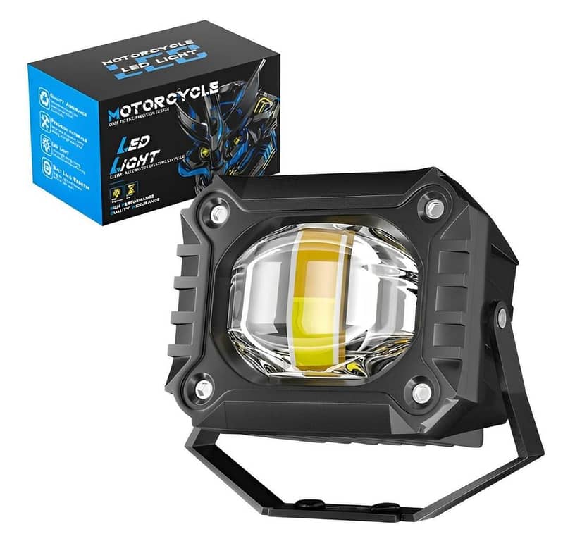 2 Pcs Wide Lens Bike Headlight 1