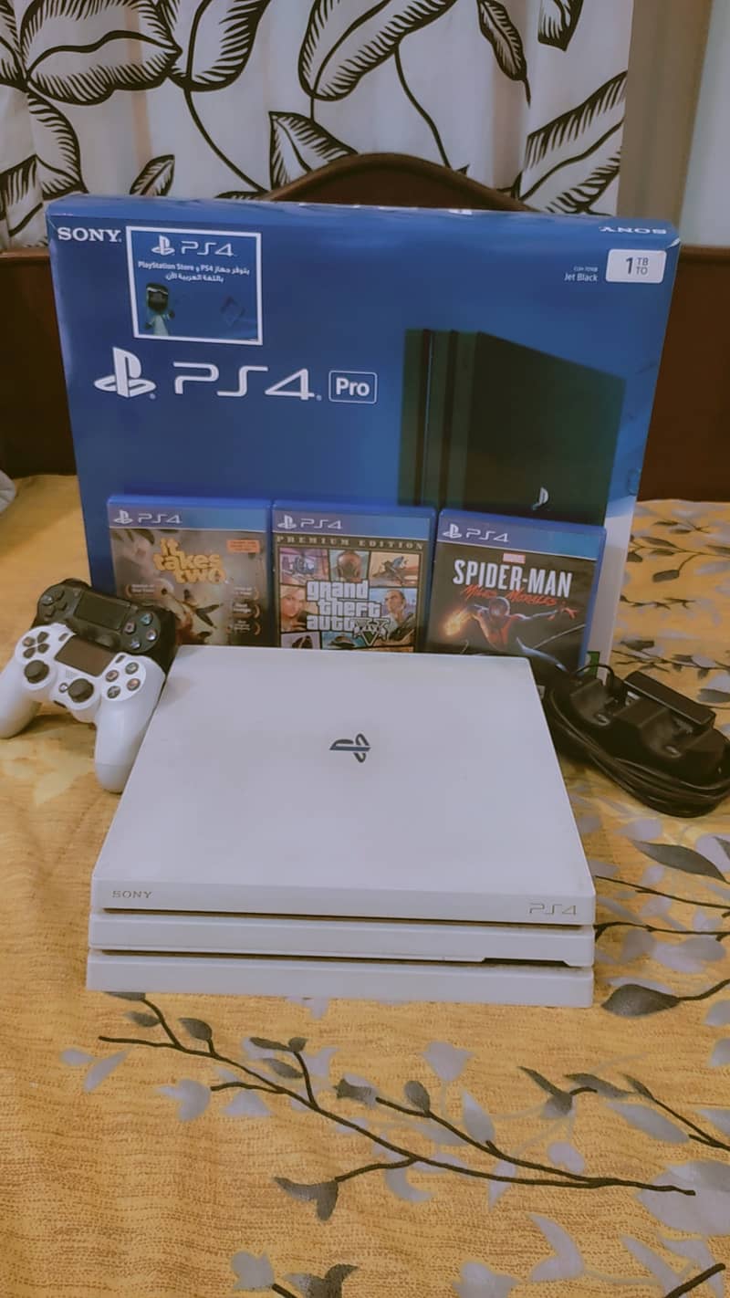 PS4 Pro 1TB - White Edition with Bonus Games & Accessories! 2