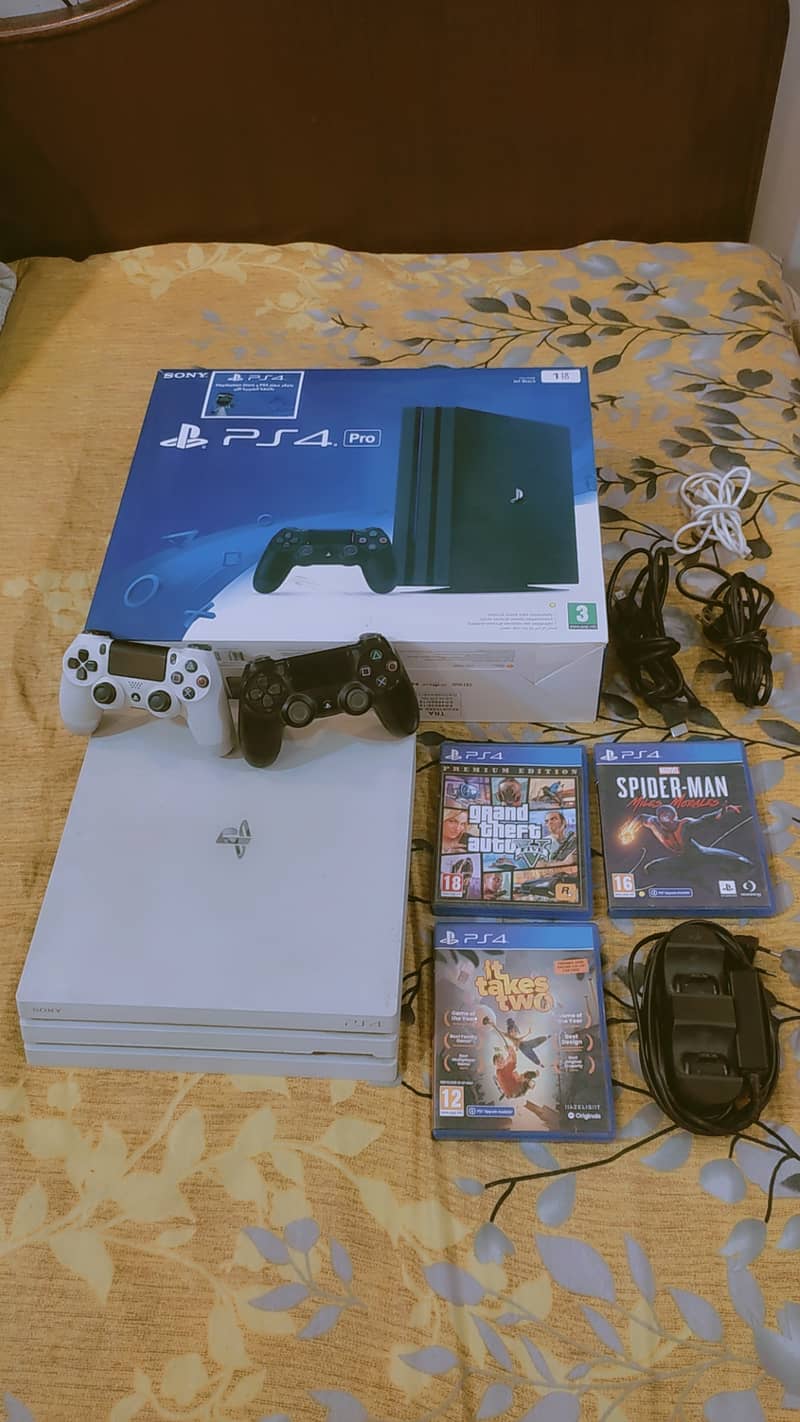 PS4 Pro 1TB - White Edition with Bonus Games & Accessories! 3