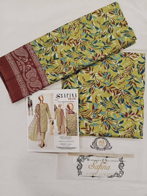 3PC LAWN UNSTITCHED BRANDS COLLECTION 0