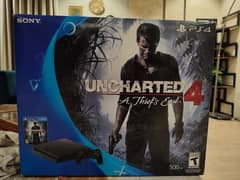 PS4 Slim (500GB) with 2 controllers and 7 Games