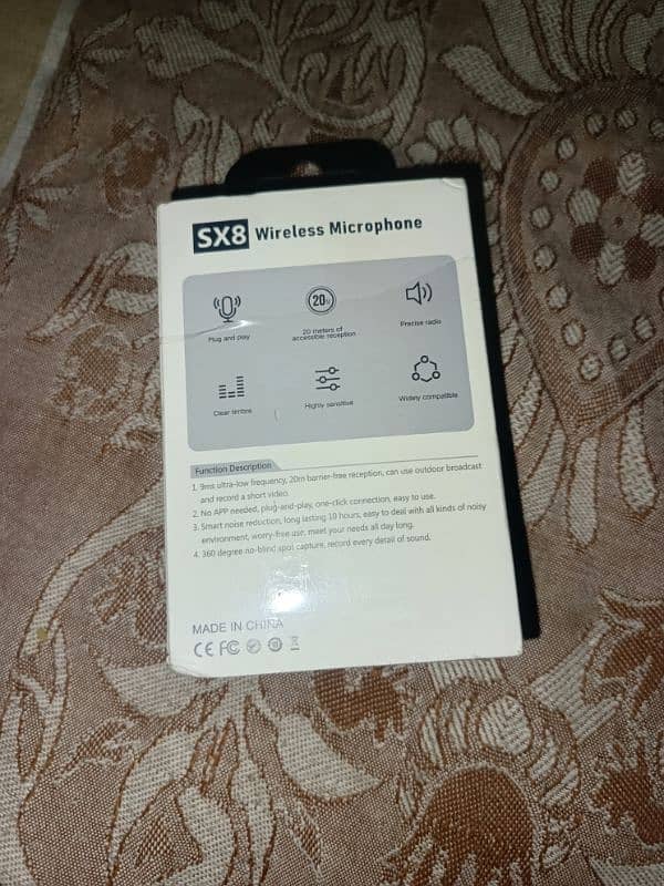 Wireless Microphone SX8 For Sale just 1 Day used 3