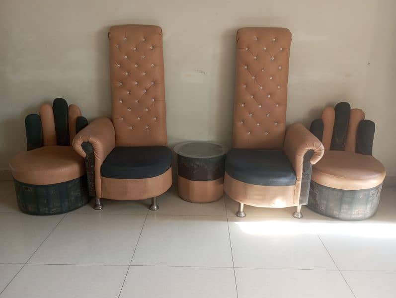 4 Seater Sofa Set with Side Table 0