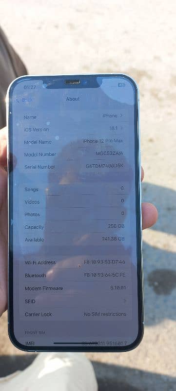 iphone 12 promax pta approved 256 gb 5