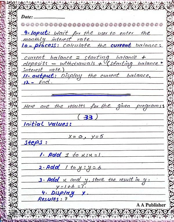 Hand writing Assignment work 4