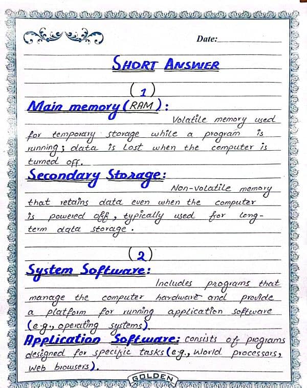 Hand writing Assignment work 8