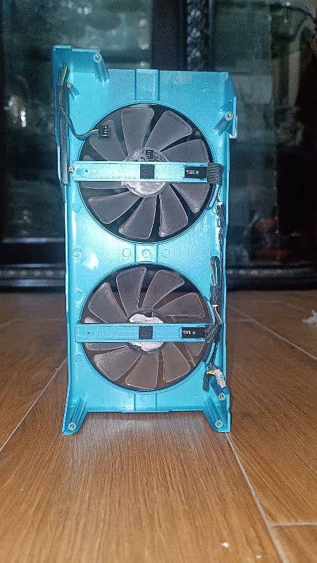 Sapphire Rx 590 blue edition complete body ( front+back plate+fans ) 1