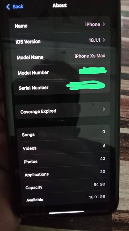 IPHONE XS MAX 64 GB PTA Approved Argent Sale 7