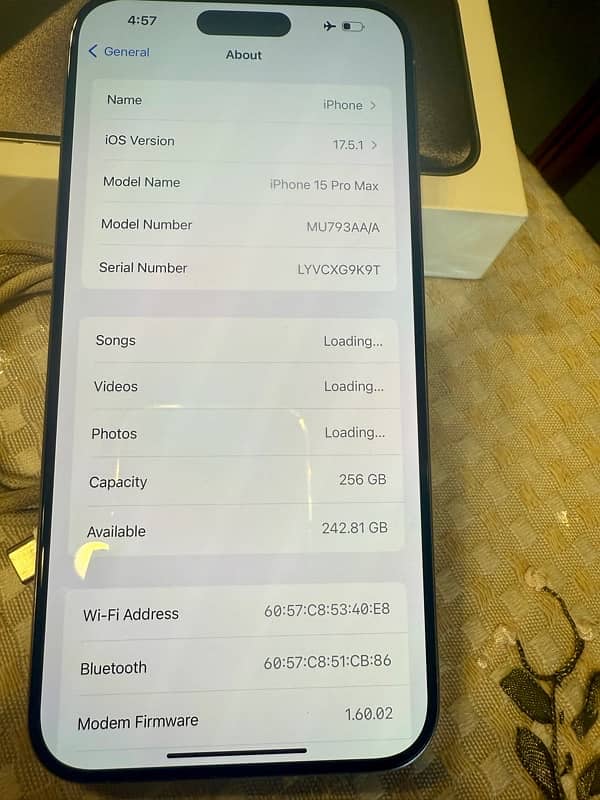 iphone 15 pro max , 256 gb,Dual sim,PTA approved 2