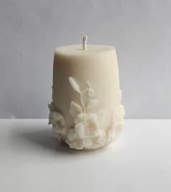 Rattan flower candle. Rose candle