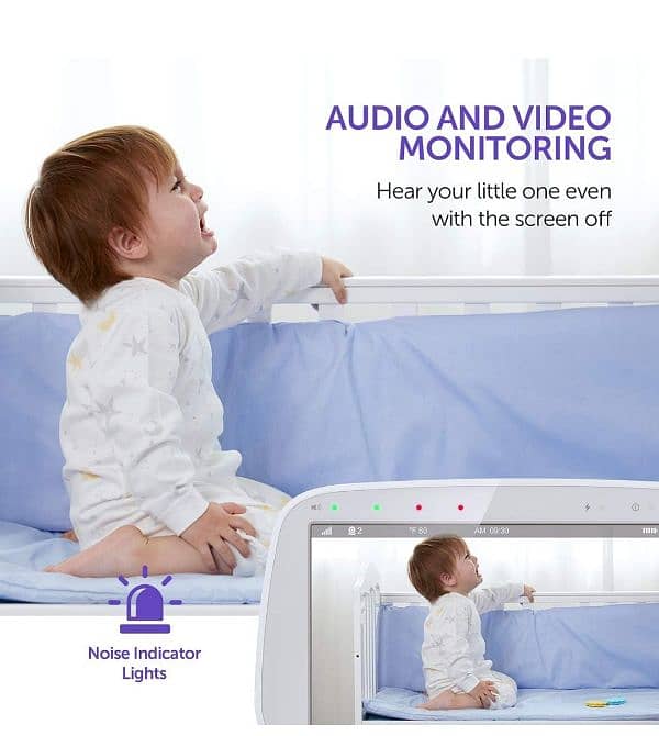 VAVA Baby Monitor 5" 720P Video Baby Monitor with Pan-Tilt-Zoom Camera 5