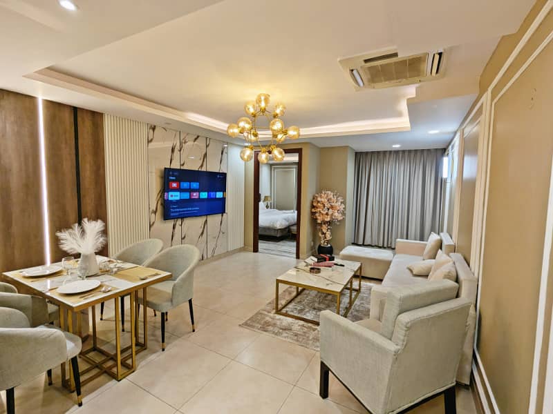 1 Bed room luxury furnished Hotel apartment availabel for rent at the top location of DHA phase 4 Gold Crest Mall. 10