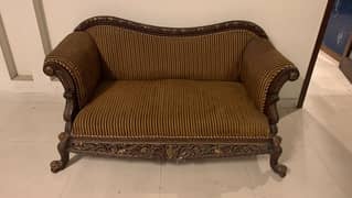 classic , chanioti style sofa, with back and arm trst ,wooden, stylish