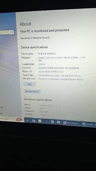 Toshiba Laptop - Core i5 6th generation 7