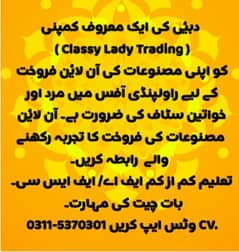 Male and female Staff Required