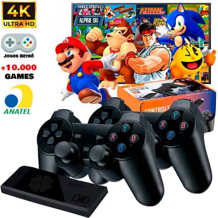 X2 64GB PLUS RETRO 3D 32000+ VIDEO GAMES 4K HD OUTPUT GAME STICK WITH 3