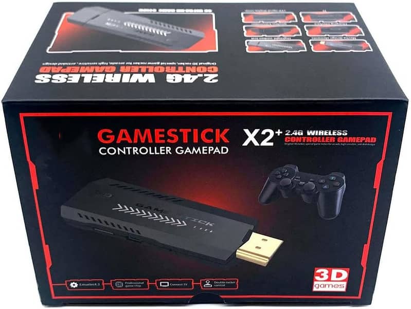 X2 64GB PLUS RETRO 3D 32000+ VIDEO GAMES 4K HD OUTPUT GAME STICK WITH 18