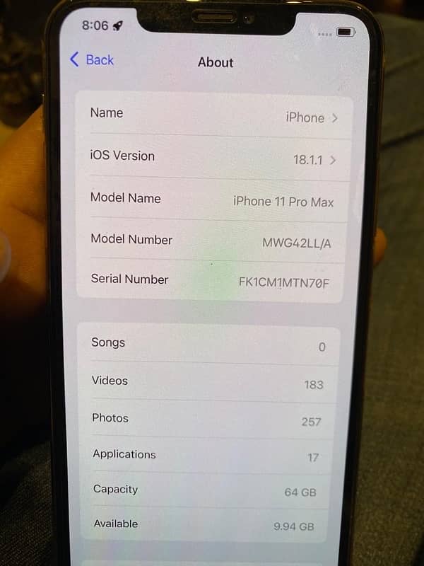 iphone 11 pro max jv 64gb gold battery timing is good 2