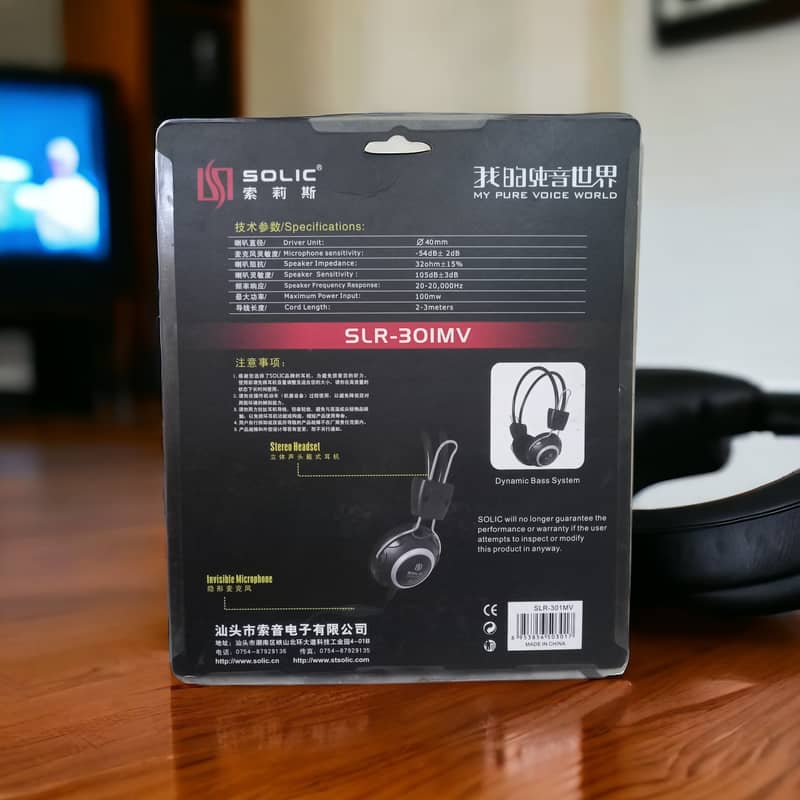 Headphone Solic SLR 301MV 1