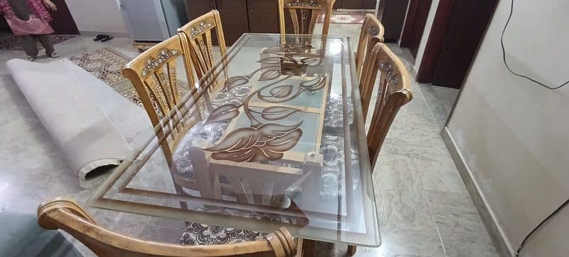 6 Seater Dining Table Wooden 1