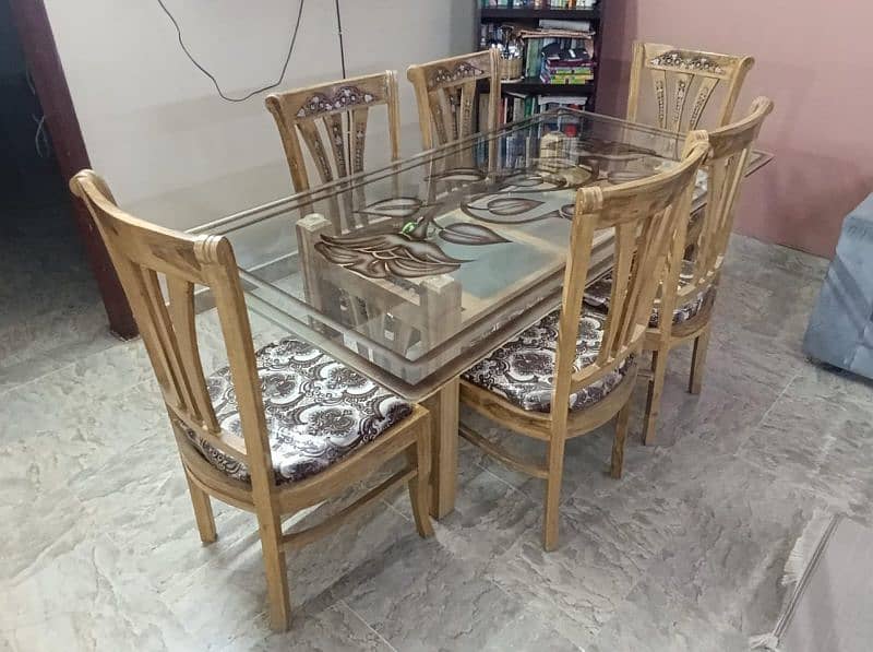 6 Seater Dining Table Wooden 2