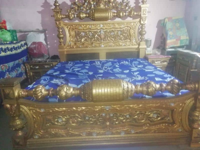 WOODEN BED SET DHOLKI BED SET 3