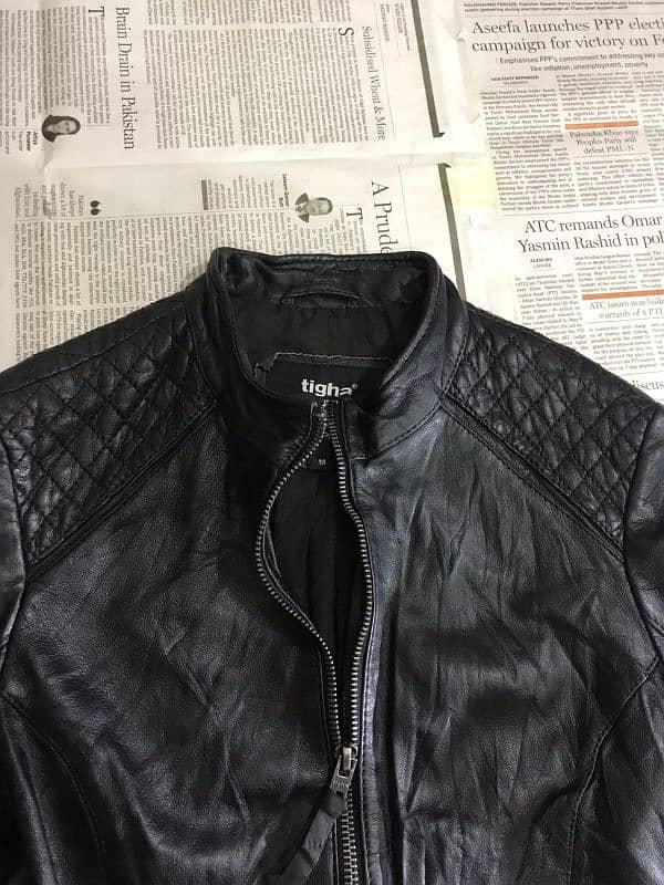 Tigha leather jacket with tag 1