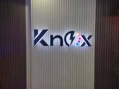 3d sign . sign board. led sign . Knox sign . wall sign