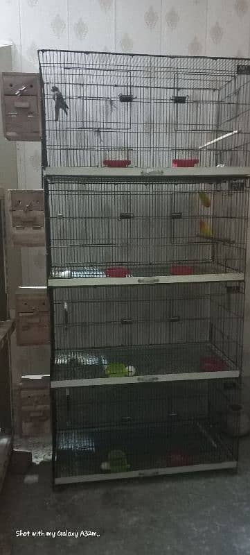 4 porstion parrot cage for sale good conditions 0