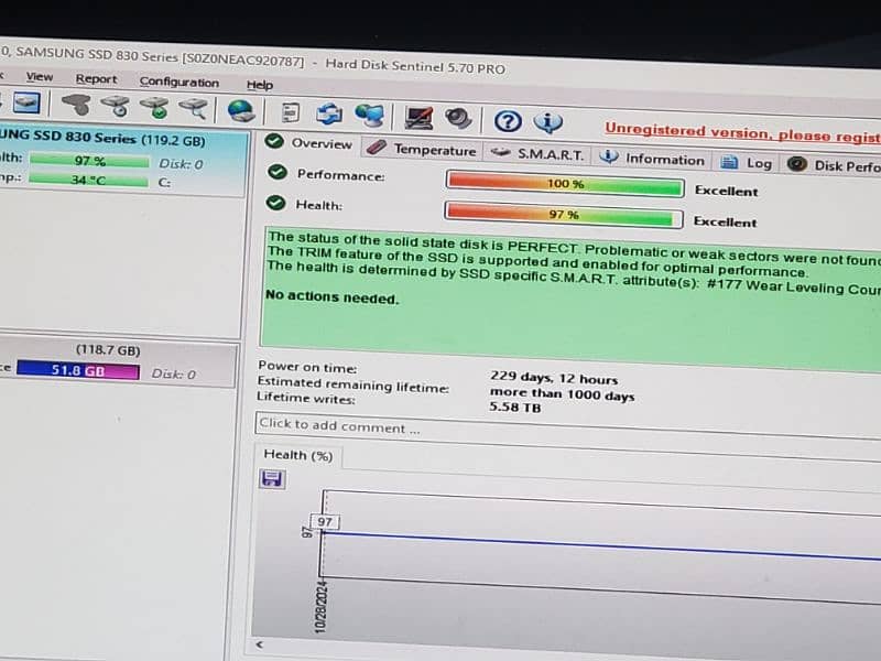 Samsung Ssd 128Gb / Hardrive 500gb 7200Rpm fast Speed 2